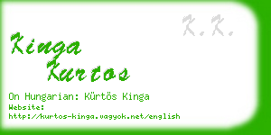 kinga kurtos business card