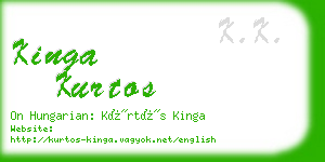 kinga kurtos business card